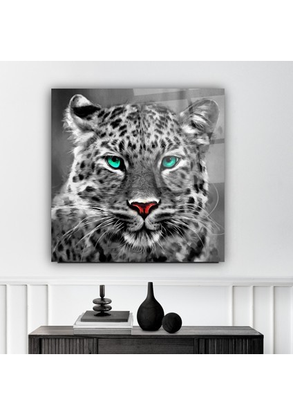 Leopar Cam Tablo | Hediyelik, Dekoratif, Ofis, Mutfak