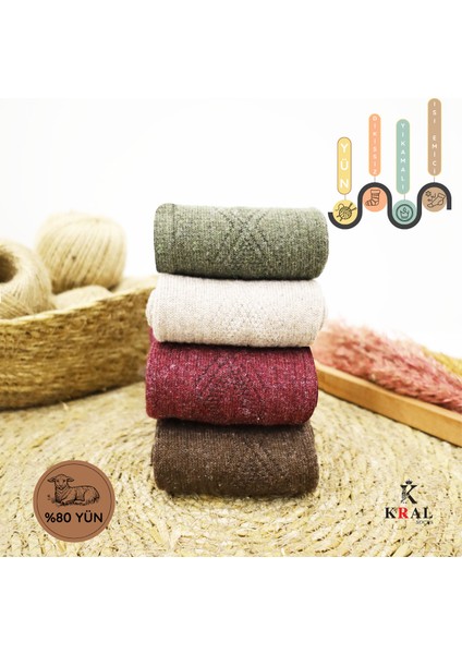 Kadın Kışlık Lambswool Kadınlar Için Termal Etkili Dikişsiz Yün Çorap
