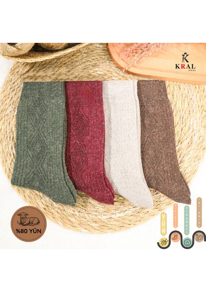 Kadın Kışlık Lambswool Kadınlar Için Termal Etkili Dikişsiz Yün Çorap