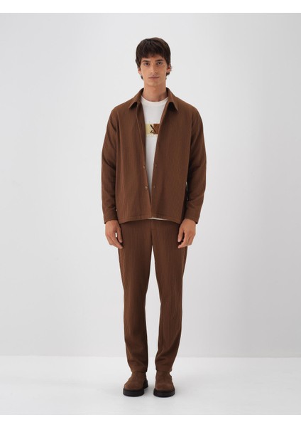 Erkek Camel Esnek Dokulu Regular Fit Ceket fiyatları