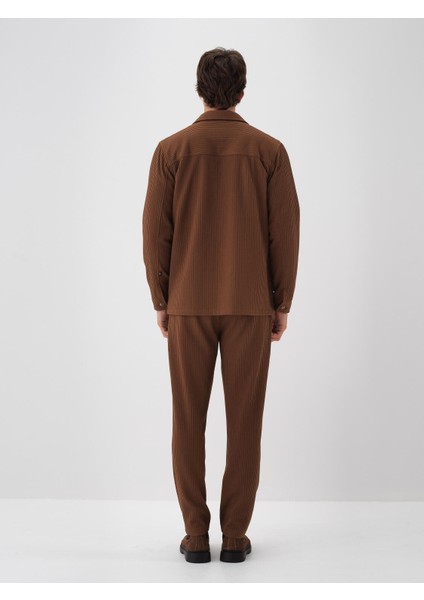 Erkek Camel Esnek Dokulu Regular Fit Ceket fırsatları