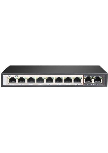 D-Lınk 10PORT 120W Full Poe DGS-F1010P-E/E Gıgabıt 2x-Uplınk Yönetilemez Poe Switch