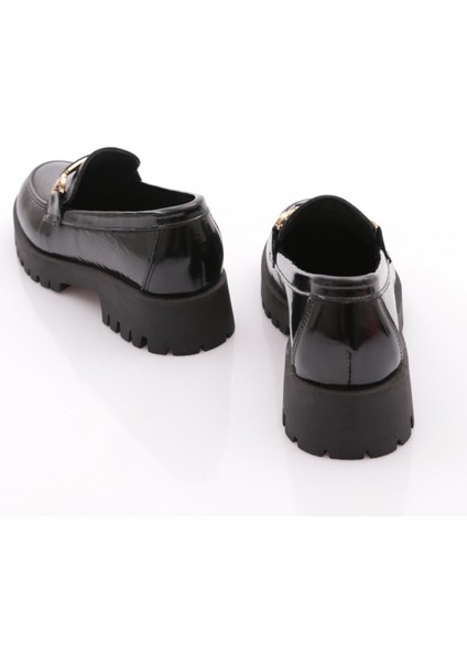 2855 Kadin Tokali Kalin Taban Loafer Ayakkabi modelleri