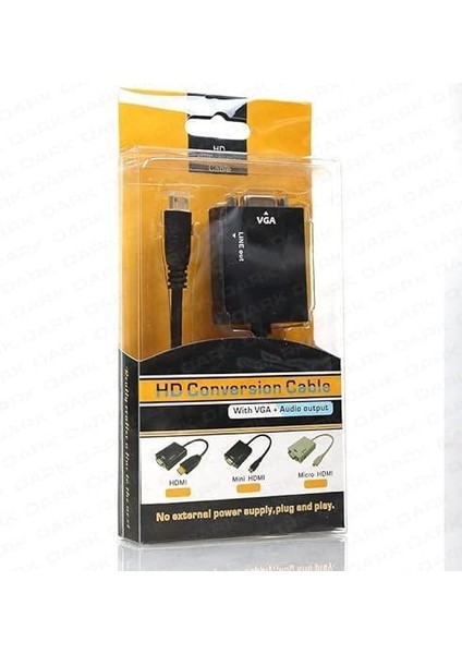 Dk-Hd-Ahdmıxvga Mini Hdmı - VGA ve Ses Aktif Kablosu