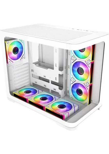 GB-G2851BW Sea Wıew 7-Rgb Fanlı Gamıng Mıd-Tower Pc Kasası Beyaz