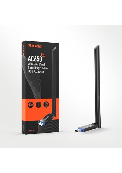 U10 AC650 Dual Band USB 3.0 Kablosuz Adaptör