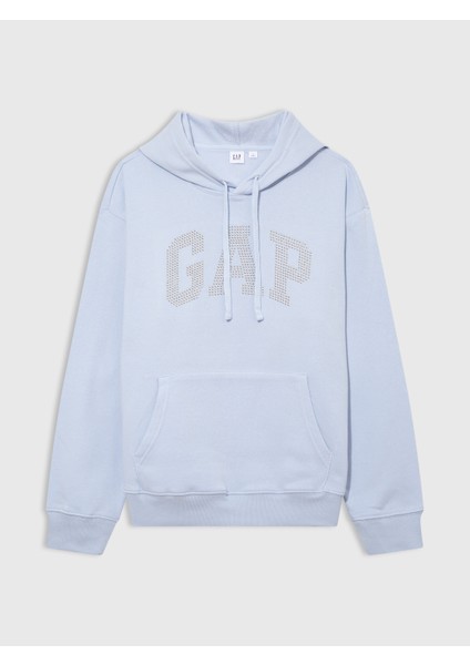 Kadın Açık Mavi Gap Logo Fleece Sweatshirt