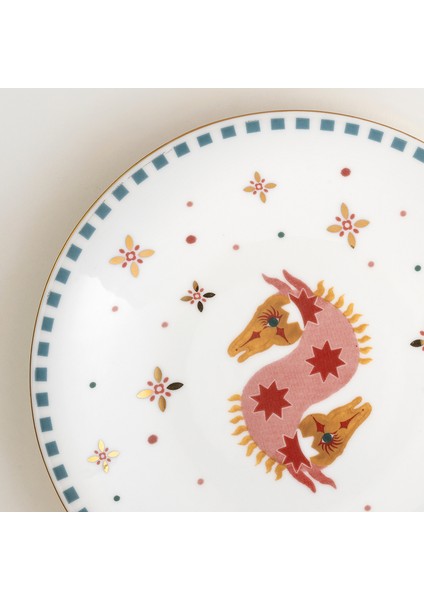 Gediz Porselen Pasta Tabağı 21 cm Renkli fırsatları