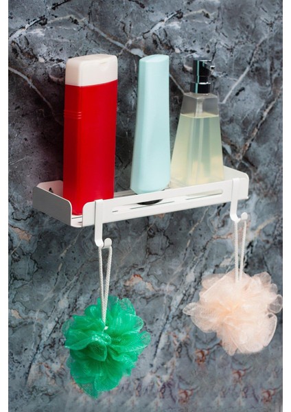 Metal Banyo Düzenleyici Organizer Şampuan Rafı Beyaz fiyatları