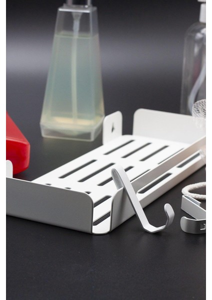 Metal Banyo Düzenleyici Organizer Şampuan Rafı Beyaz modelleri