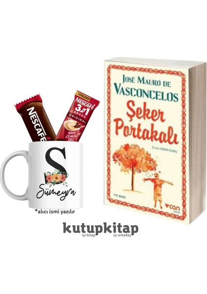 Isimli Kupa Kahve Kişiye Özel Not Şeker Portakalı Kitap Hediye Seti