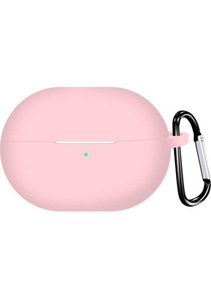 Huawei Freebuds Pro 4 Kılıf Askılı Mat Silikon Pembe