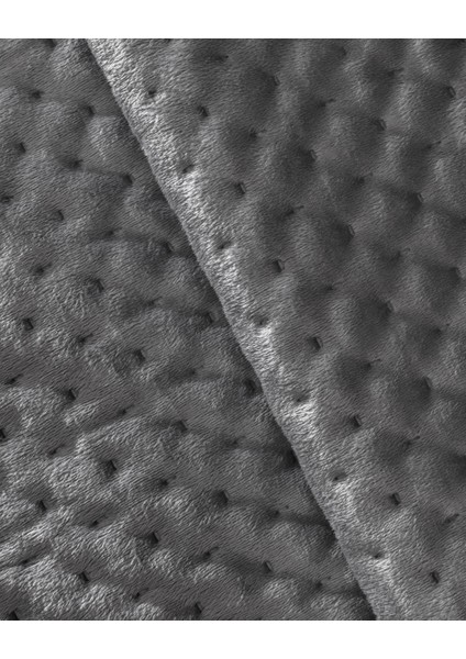 Boulogne Çift Kişilik Kadife Yatak Örtüsü - Antrasit indirimleri