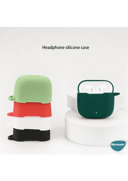 Xiaomi Redmi Buds 3 Kılıf Askılı Mat Silikon Siyah indirimleri