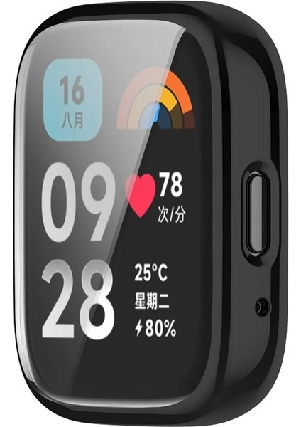 Xiaomi Redmi Watch 3 Active Uyumlu Tam Koruma Kasa ve Ekran Koruyucu Silikon Kılıf fiyatları