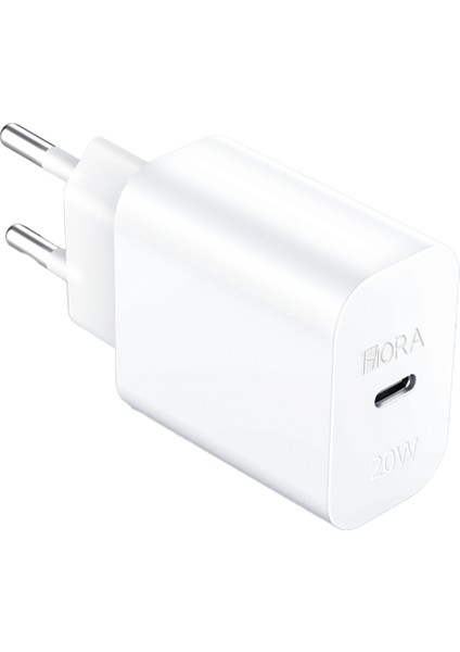 GAR152 PD20W Şarj Aleti - Type-C Adaptör - Hızlı Şarj Cihazı - Kompakt Tasarım - Telefon ve Tablet Uyumlu - Beyaz