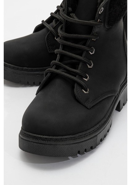 Kadın Kürklü Bağcıklı Bot SİYAH ZÜMRÜT modelleri