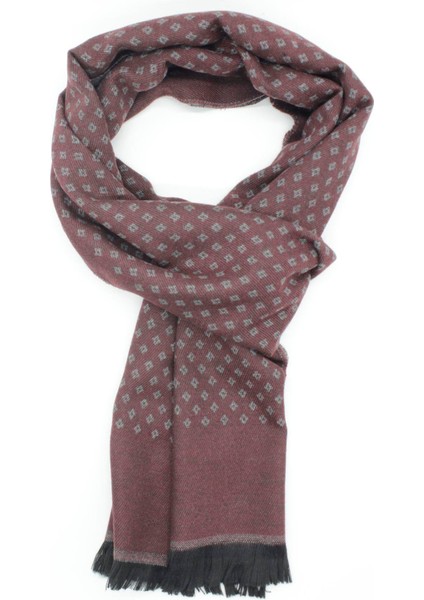 Bordo Desenli Kaşkol 1067245104_900