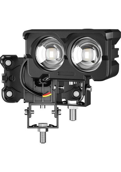 Motosiklet LED Sis Farı 2 Adet Set Metal Kasa Baykuş Model Delici Beyaz Sarı Çift Renk indirimleri