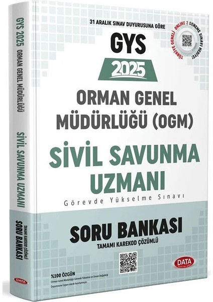 2025 GYS Orman Genel Müdürlüğü Sivil Savunma Uzmanı Soru Bankası Çözümlü Görevde Yükselme