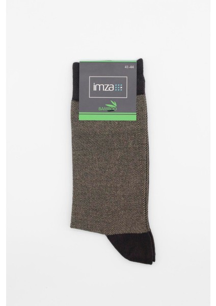 Koyu Kahverengi Bambu Desenli Çorap 1060245103