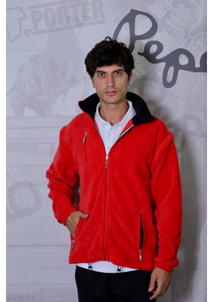 Clementie Hem Yelek Hem Mont 2'si Bir Arada Polar Kırmızı