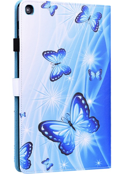 Samsung Galaxy Tab Için A.8.0 2019 Sm-T290 / Sm-T295 Case Mavi Kelebek (Yurt Dışından)