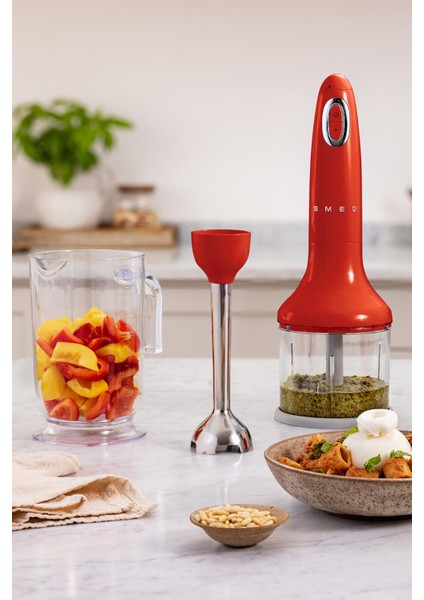 50's Style Kırmızı El Blender Seti HBF03RDEU