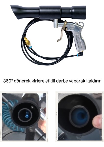 Havalı Detaylı Temizlik Tabancası - Sanayi Tipi Süpürge Havalı Vakum Tabancası