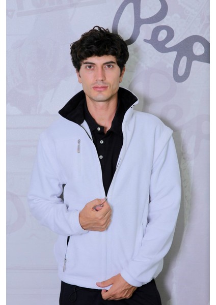 Clementie Hem Yelek Hem Mont 2'si Bir Arada Polar Beyaz