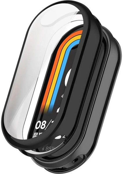 Xiaomi Smart Band 9 Mi Band 9 ile Uyumlu Kasa ve Ekran Koruyucu 360 Tam Koruma Silikon Kılıf