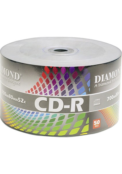 Diamond Cd-R 52X 700 MB 80 Min Boş CD 50 Li Paket 80 Dakika Kayıt Süresi