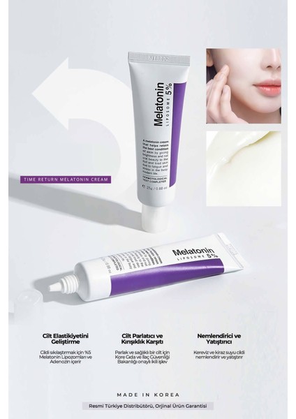 Ciltler Için Besleyici Melatonin Gece Kremi Time Return Cream Tube