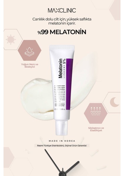 Ciltler Için Besleyici Melatonin Gece Kremi Time Return Cream Tube