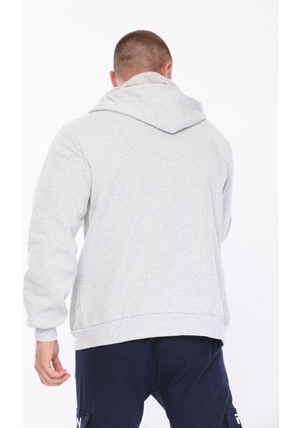 Erkek Kapüşonlu Fermuarlı Sweatshirt