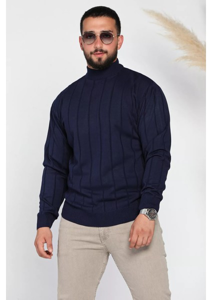 Erkek Yarım Balıkçı Triko Kazak modelleri