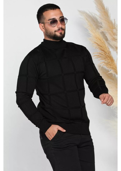 Erkek Yarım Balıkçı Triko Kazak P-00000476