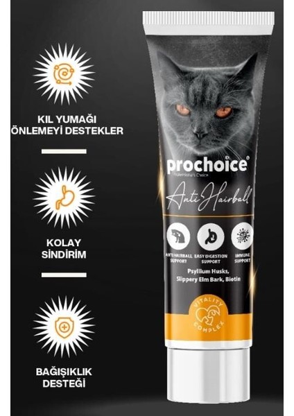Prochoice Anti Hairball Kediler Için Malt Macun 100 ml