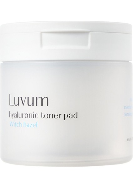 Hyalüronik Asit ve Cadı Fındığı Içeren Nemlendirici Tonikli Ped Luvum Toner Pad 60 Adet