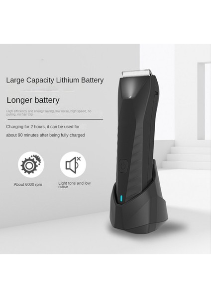 Elektrikli Saç Düzeltici LED Tıraş Makinesi Erkekler Için Vücut Bakımı Kasık ve Top Kasık Saç Düzeltici Değiştirilebilir Seramik Bıçak (Yurt Dışından)