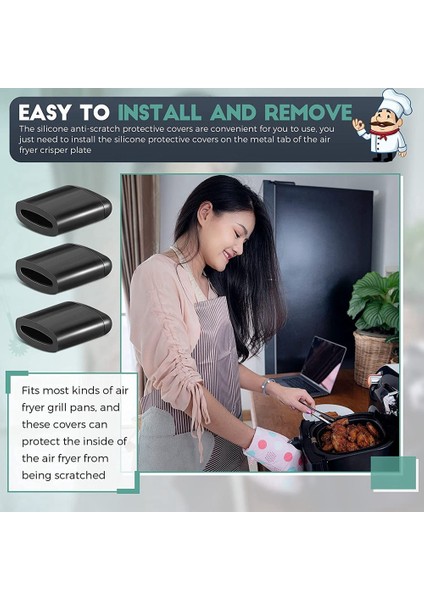 16 Adet Yedek Kauçuk Airfryer Izgara Tavası Airfryer Parçaları Çizilmez Koruyucu Kapaklar Mutfak Pişirme (Yurt Dışından) fiyatları