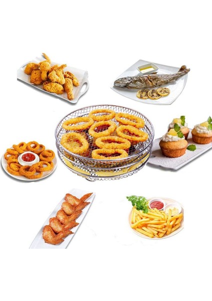 Gowise Ninja Için Hava Fritöz Üç Istiflenebilir Kurutucu Raf Paslanmaz Çelik Hava Fritöz Rafı Tüm 4.2 - 5.8qt'ye Uygun (Yurt Dışından) indirimleri