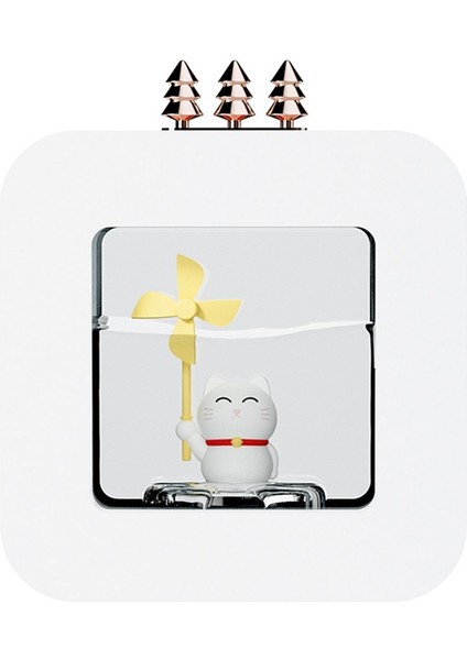 400ML Hava Nemlendirici Taşınabilir Yağ Difüzörü USB LED Işık Aromaterapi Kablosuz Sevimli Sevimli Hava Nemlendirici Beyaz (Yurt Dışından)