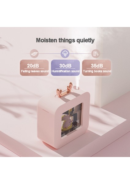 400ML Hava Nemlendirici Taşınabilir Yağ Difüzörü USB LED Işık Aromaterapi Kablosuz Adroable Sevimli Hava Nemlendirici Pembe (Yurt Dışından) fiyatları