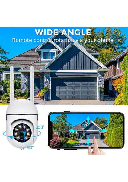 , Ev Güvenliği Için 2,4 Ghz Wifi Kameralar, 1080P Dome Gözetim Kameraları 360° Görünüm, 2 Yönlü Ses (Yurt Dışından) modelleri