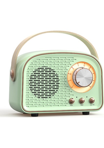 Retro Mini Bluetooth Hoparlör Klasik Müzik Çalar Ses Stereo Subwoofer Taşınabilir Dekorasyon Hoparlörler Ev D (Yurt Dışından)