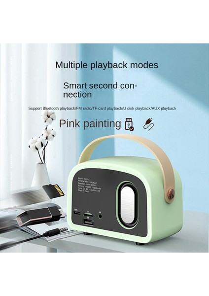 Retro Mini Bluetooth Hoparlör Klasik Müzik Çalar Ses Stereo Subwoofer Taşınabilir Dekorasyon Hoparlörler Ev D (Yurt Dışından) fiyatları