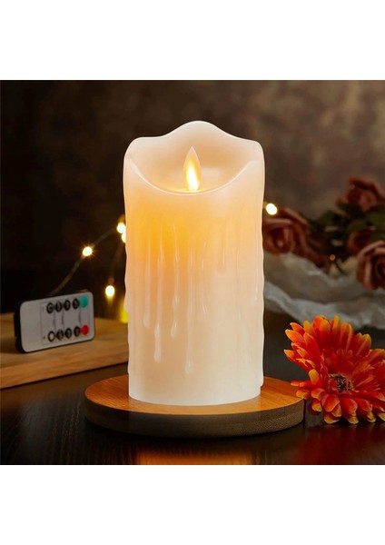 LED Mumlar, Titreşen Alevsiz Mumlar,şarj Edilebilir Mum,uzaktan Kumandalı Gerçek Balmumu Mumlar,12.5cm (Yurt Dışından)