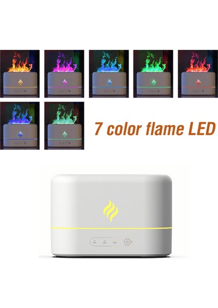 7 Renk Simülasyon Alev Ultrasonik Nemlendirici USB Ücretsiz Filtre Uçucu Yağ Difüzörü Beyaz (Yurt Dışından) fiyatları