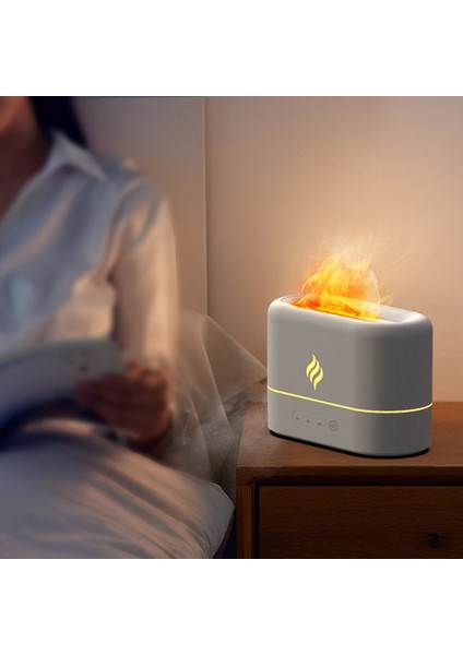 7 Renk Simülasyon Alev Ultrasonik Nemlendirici USB Ücretsiz Filtre Uçucu Yağ Difüzörü Beyaz (Yurt Dışından) indirimleri